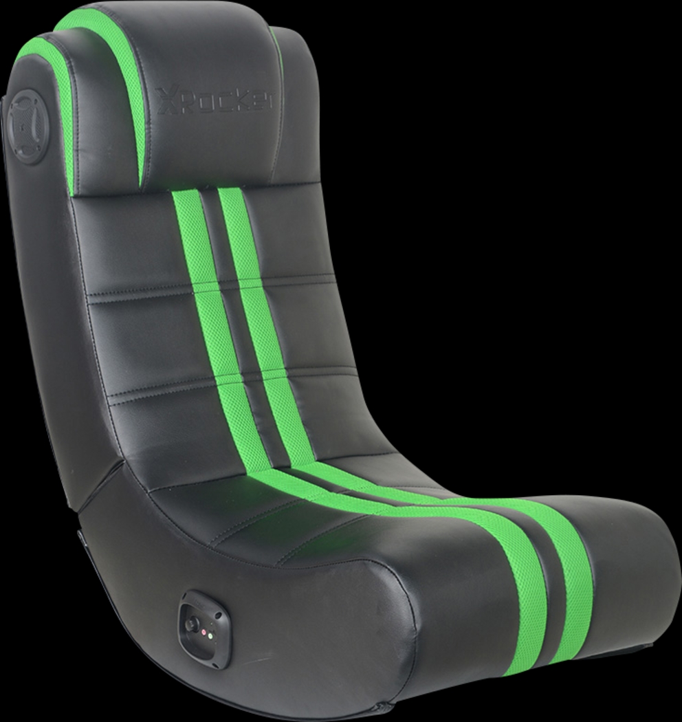 Kids Drako Black/Green Gaming Rocker - Thumbnail - Image 1