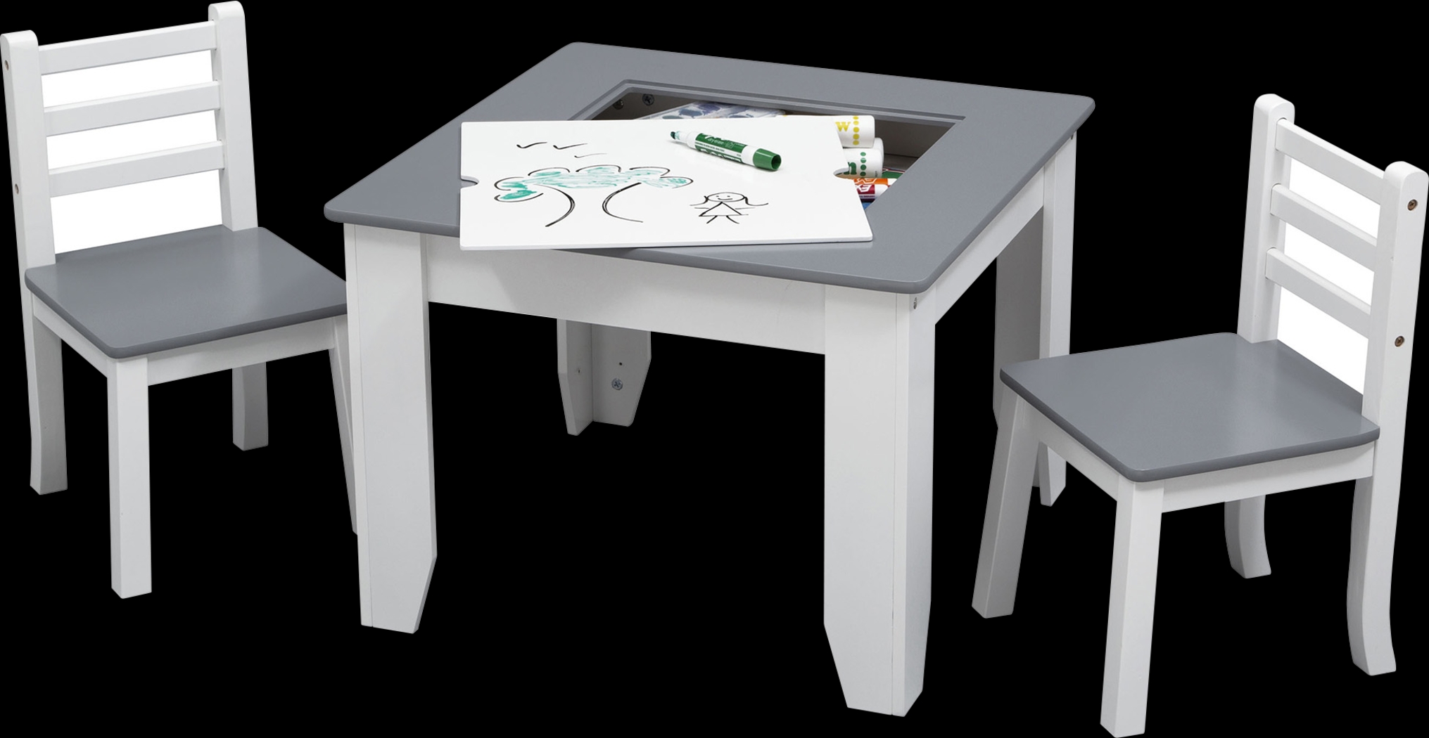 Kids Drawing Lessons Gray Table Set - Thumbnail - Image 3