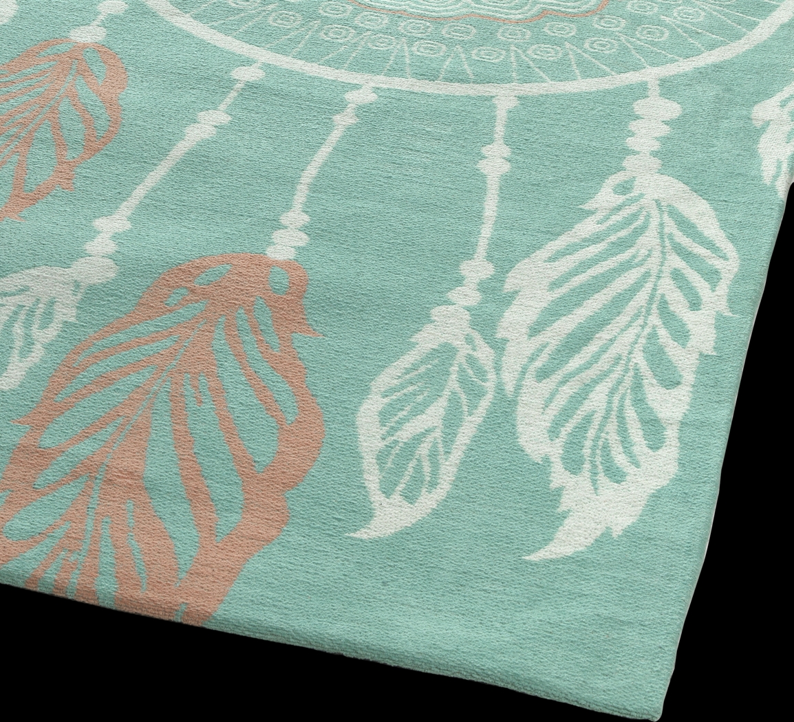 Kids Dream Catcher Blue 5' x 7' Rug - Thumbnail - Image 3