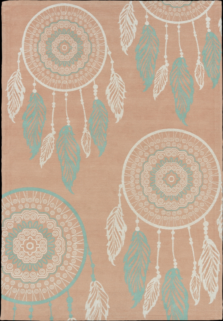 Kids Dream Catcher Orange 7' x 9' Rug - Thumbnail - Image 1