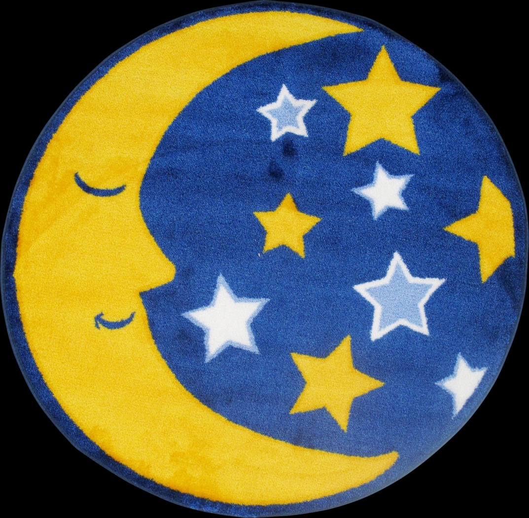 Kids Dreamy Sky Blue 3' x 3' Rug - Thumbnail - Image 1