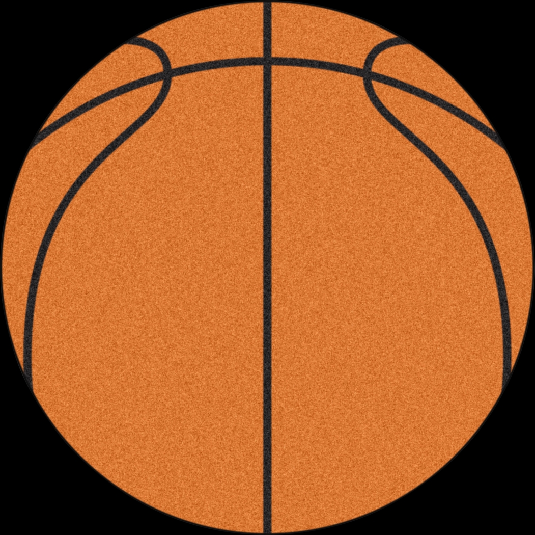 Kids Dribble Up Brown 27 in. Round Rug - Thumbnail - Image 1