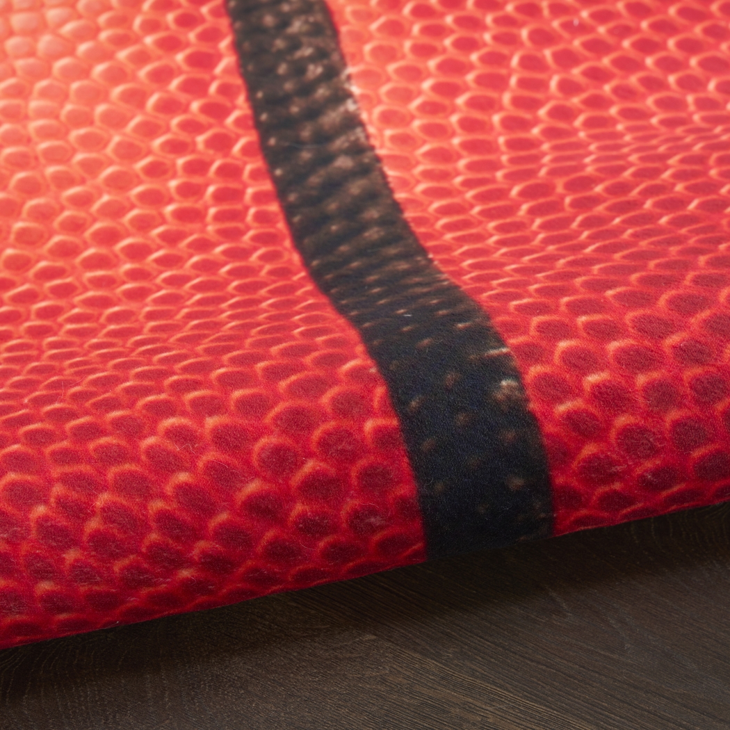 Kids Dribble Zone Orange 5' Round Rug - Thumbnail - Image 8