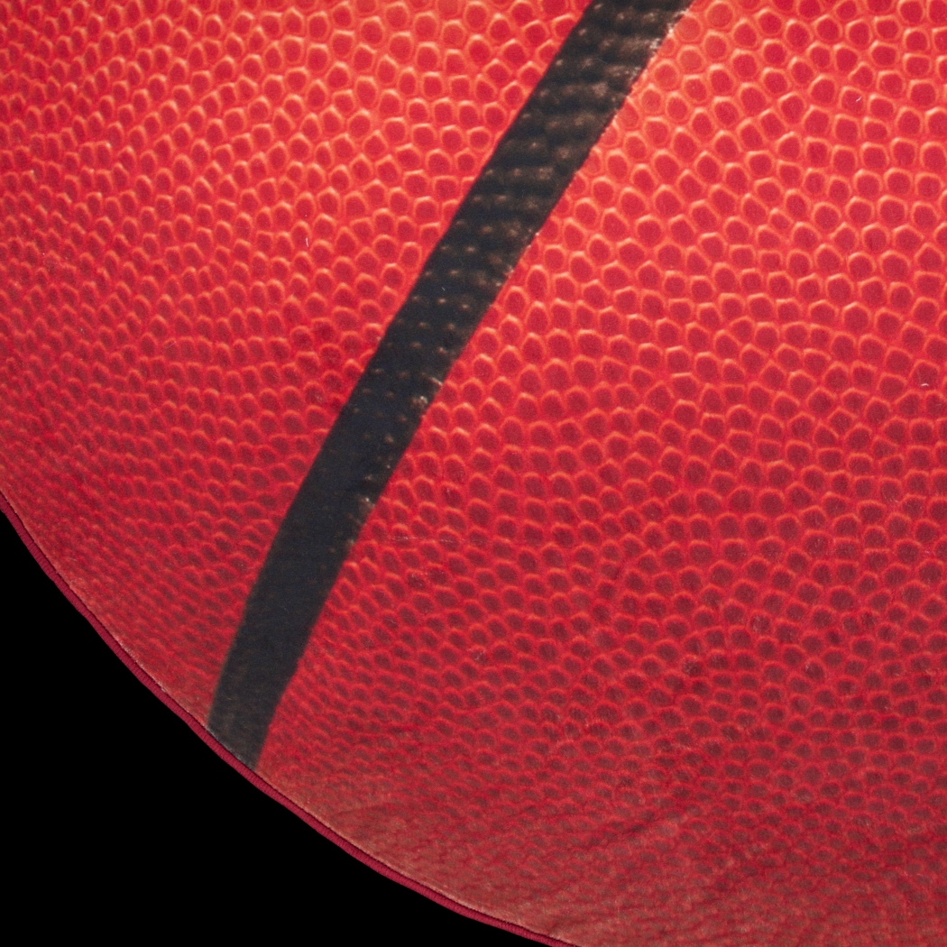 Kids Dribble Zone Orange 5' Round Rug - Thumbnail - Image 5