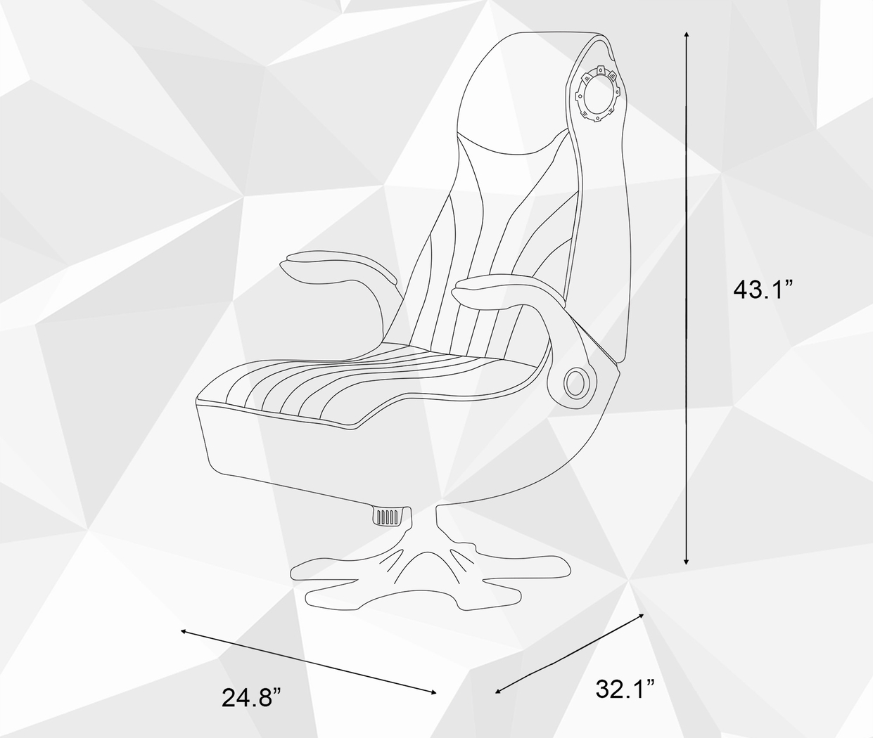 Kids Drop Camp Teal Gaming Chair - Thumbnail - Image 12