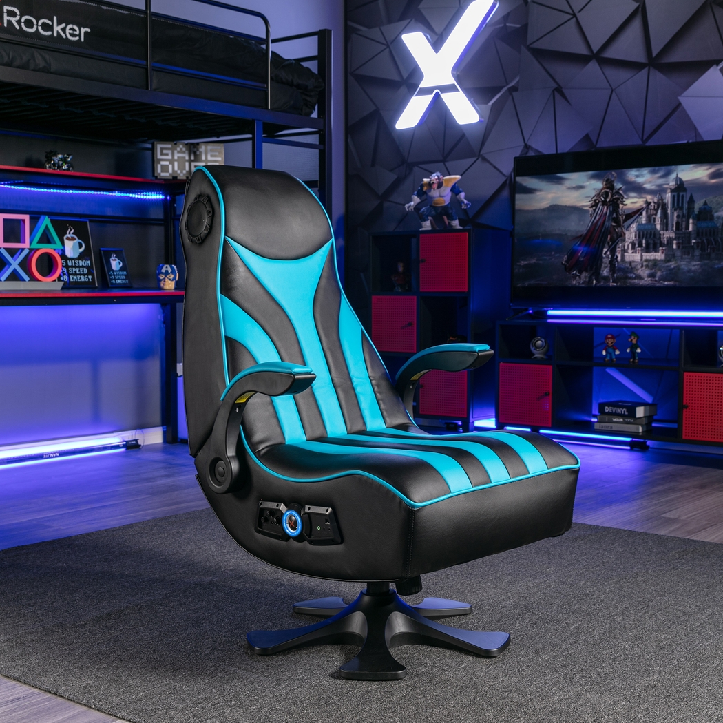 Kids Drop Camp Teal Gaming Chair - Thumbnail - Image 6