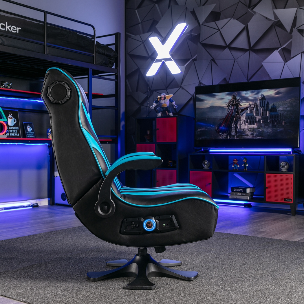 Kids Drop Camp Teal Gaming Chair - Thumbnail - Image 7