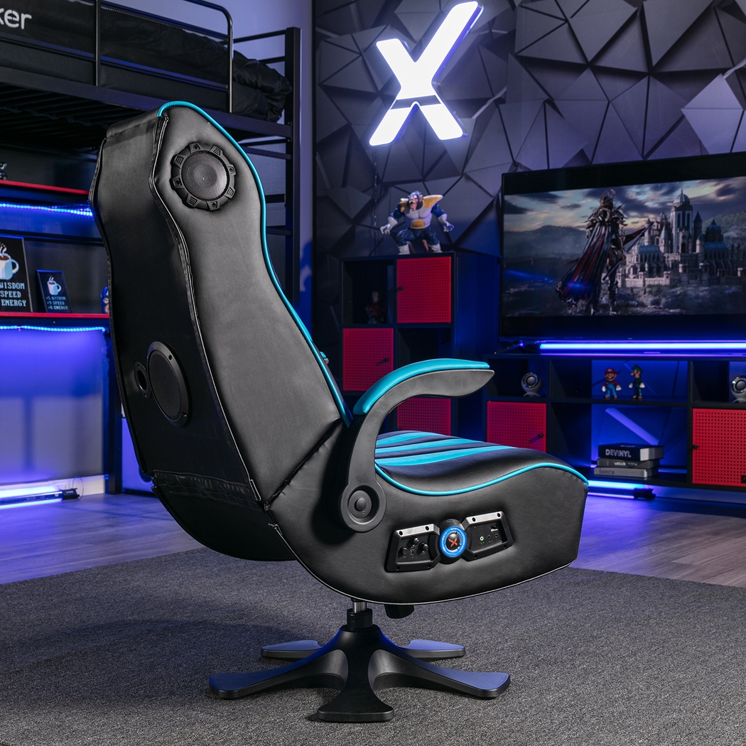 Kids Drop Camp Teal Gaming Chair - Thumbnail - Image 8