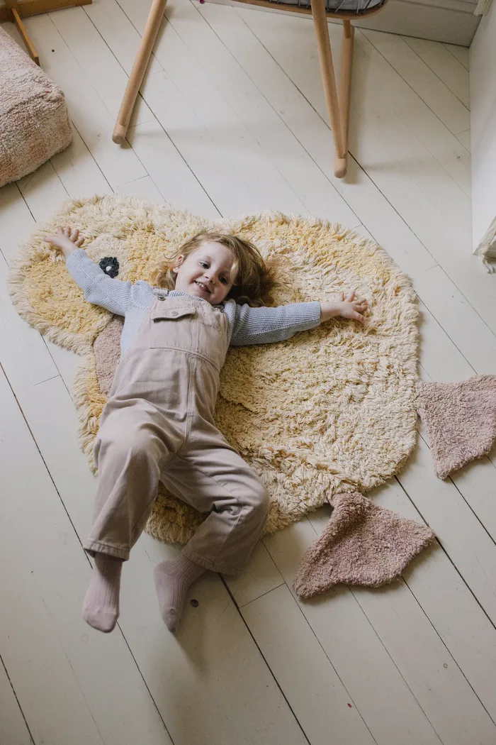Kids Ducky Yellow 3'1 x 4' Machine Washable Rug - Thumbnail - Image 3