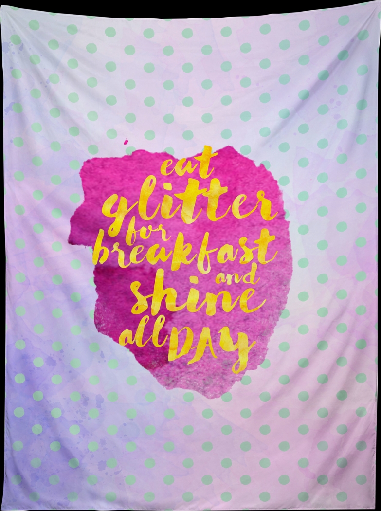 Kids Eat Glitter Purple Tapestry - Thumbnail - Image 1