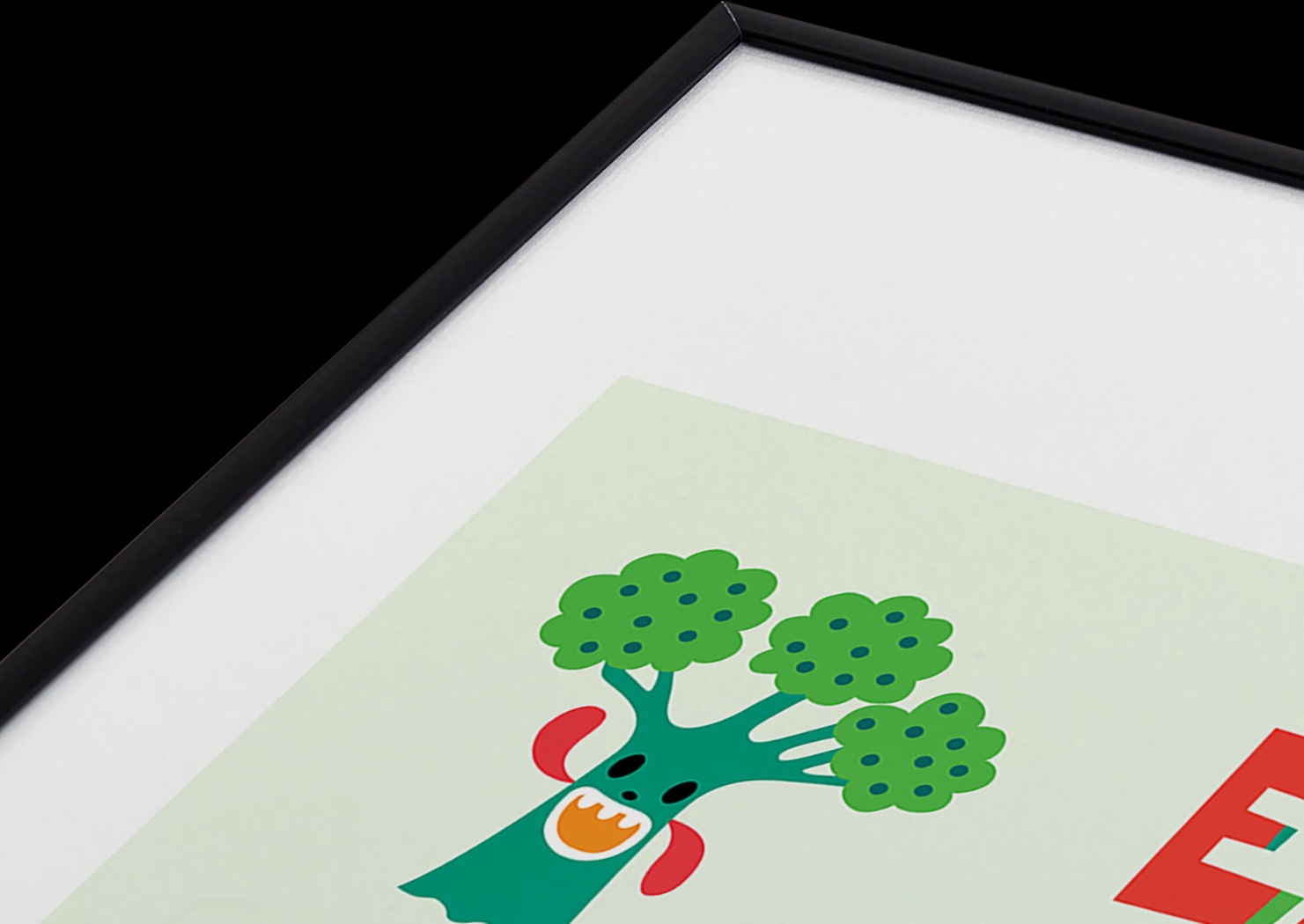 Kids Eat Your Fruits And Veggies Green Metal Print - Thumbnail - Image 3