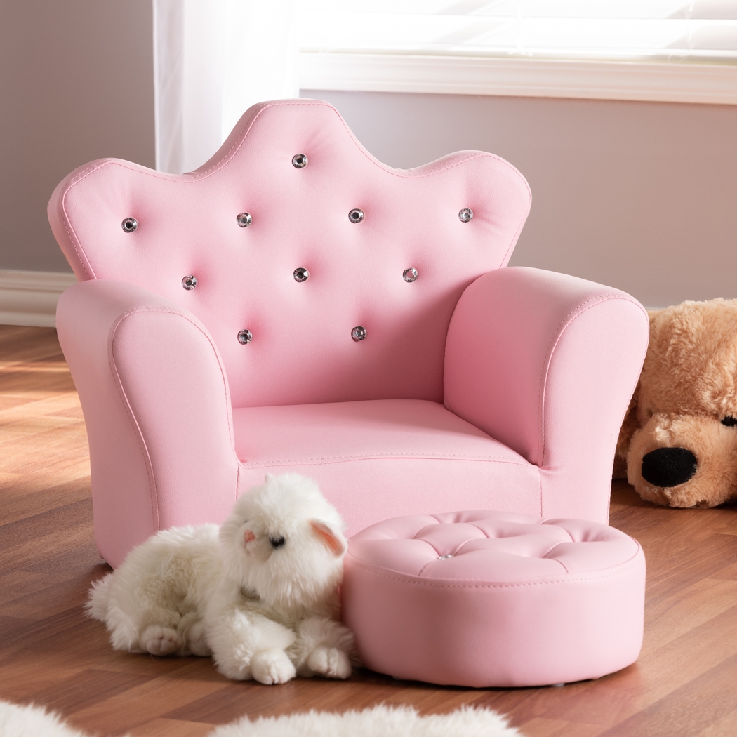 Eblen Pink Toddler Accent Chair - Thumbnail - Image 2