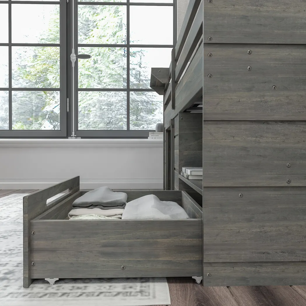 Kids Edenberry Gray Twin Loft Bed with 1 Drawer - Thumbnail - Image 6