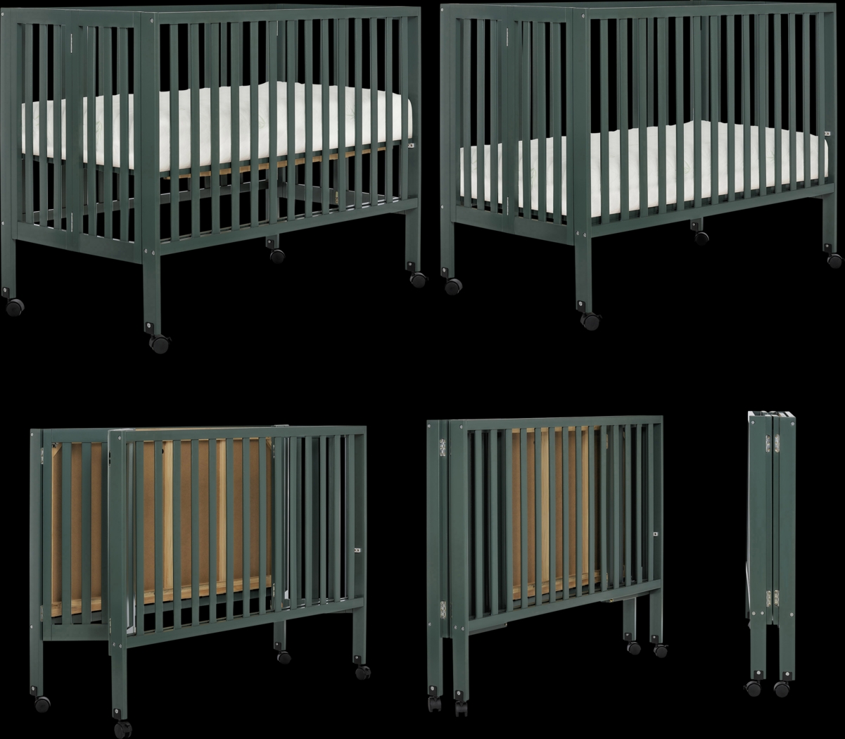 Kids Elaro Olive Crib - Thumbnail - Image 4