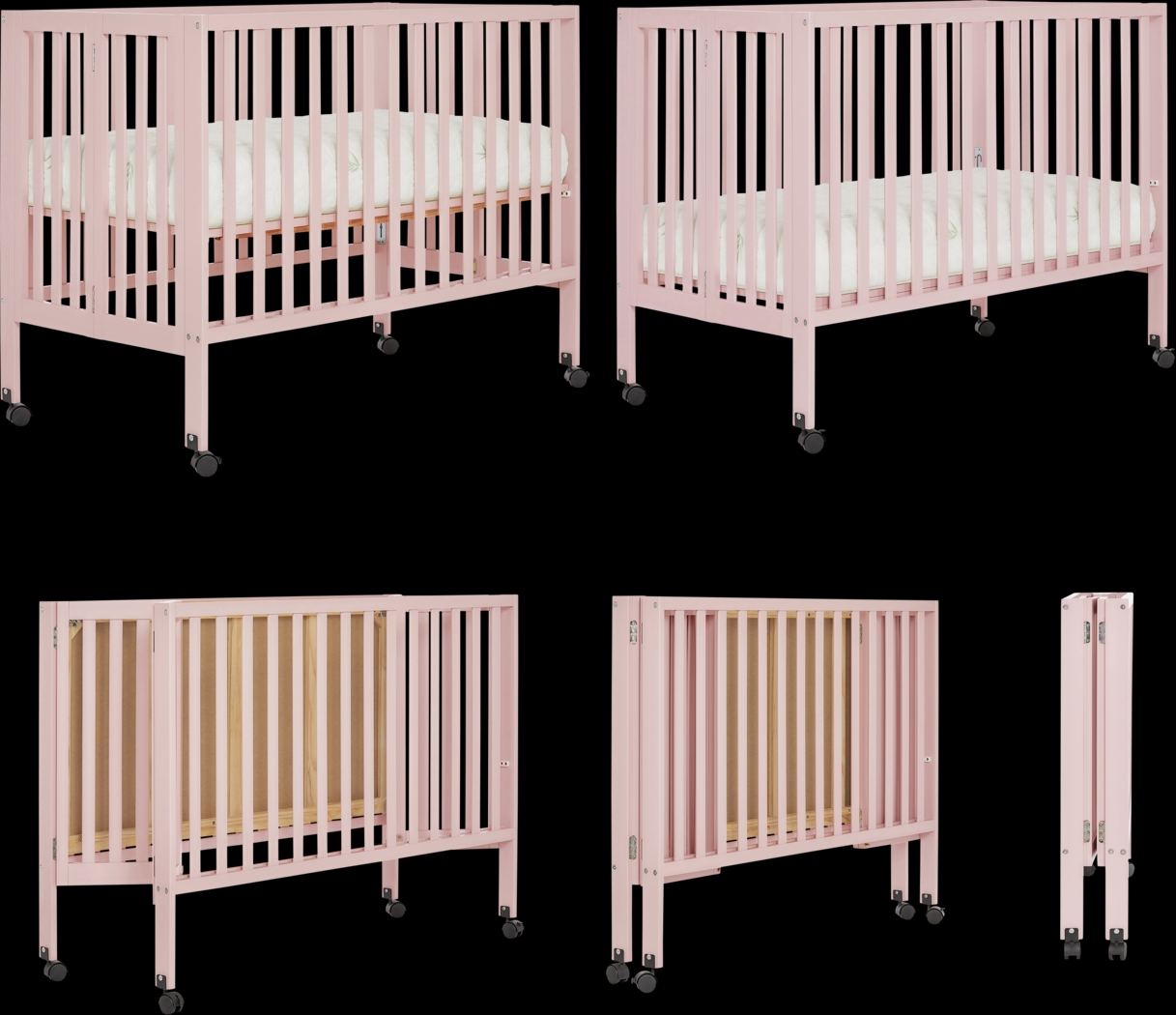 Kids Elaro Pink Crib - Thumbnail - Image 4