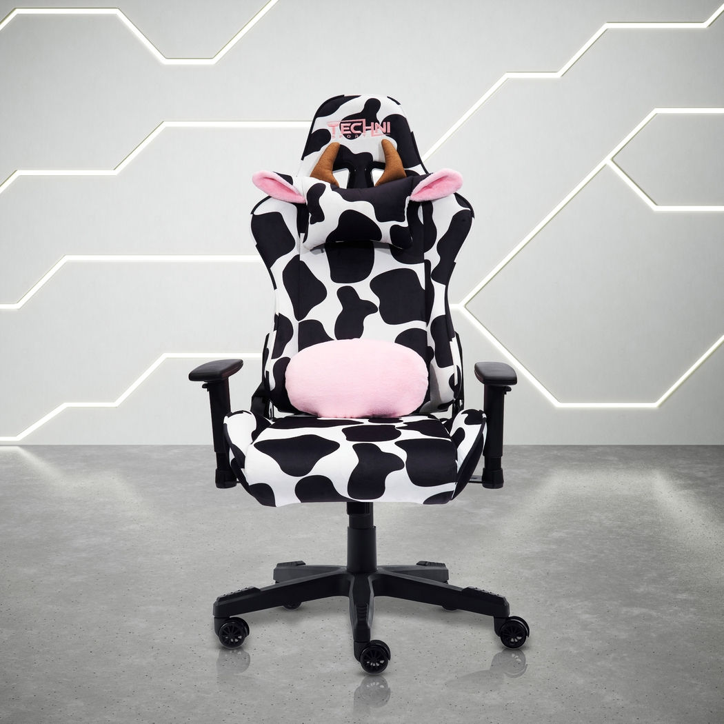 Eldoki Black/White Gaming Chair - Thumbnail - Image 2