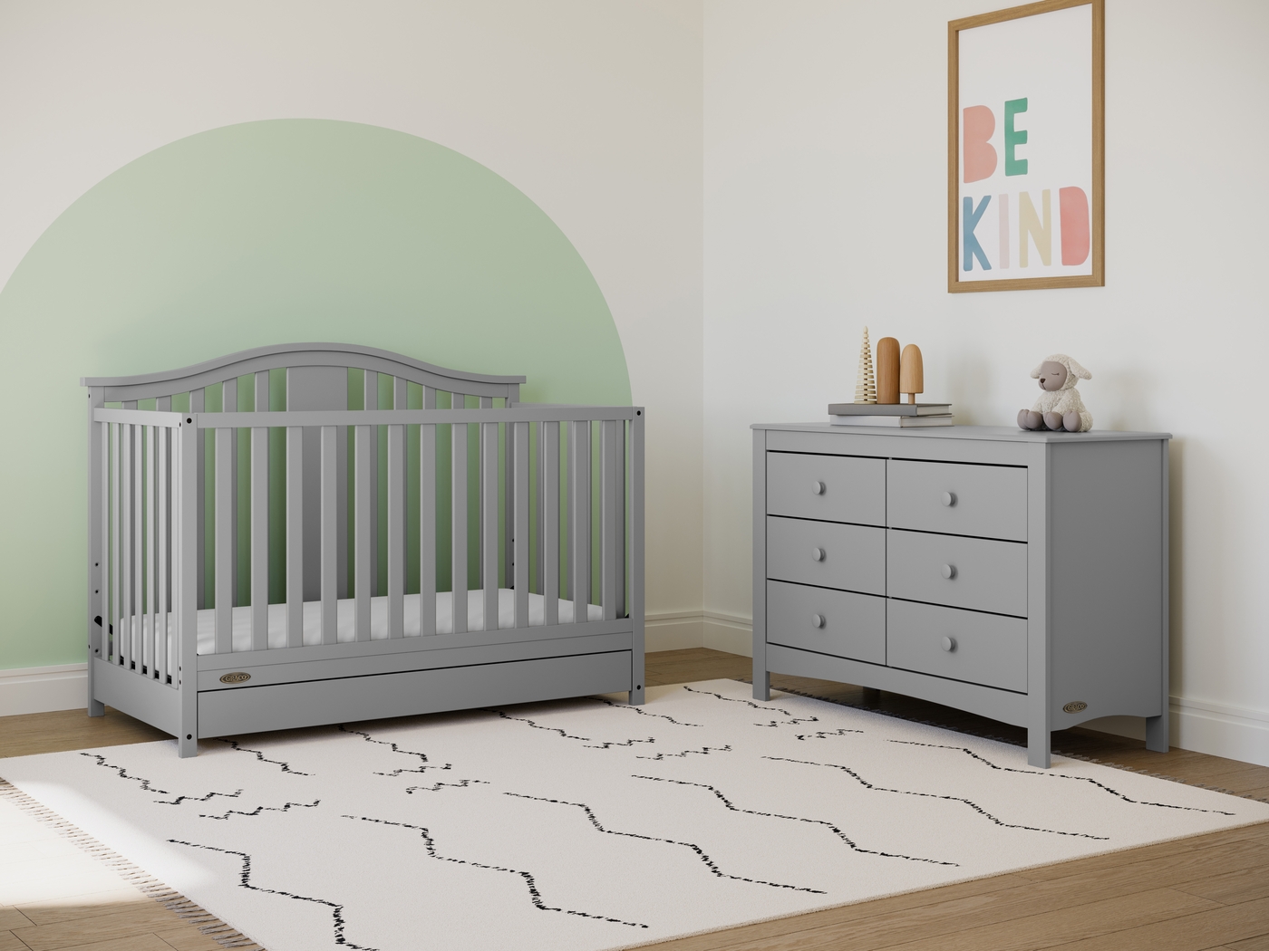 Kids Elentis Gray Convertible Crib - Thumbnail - Image 2