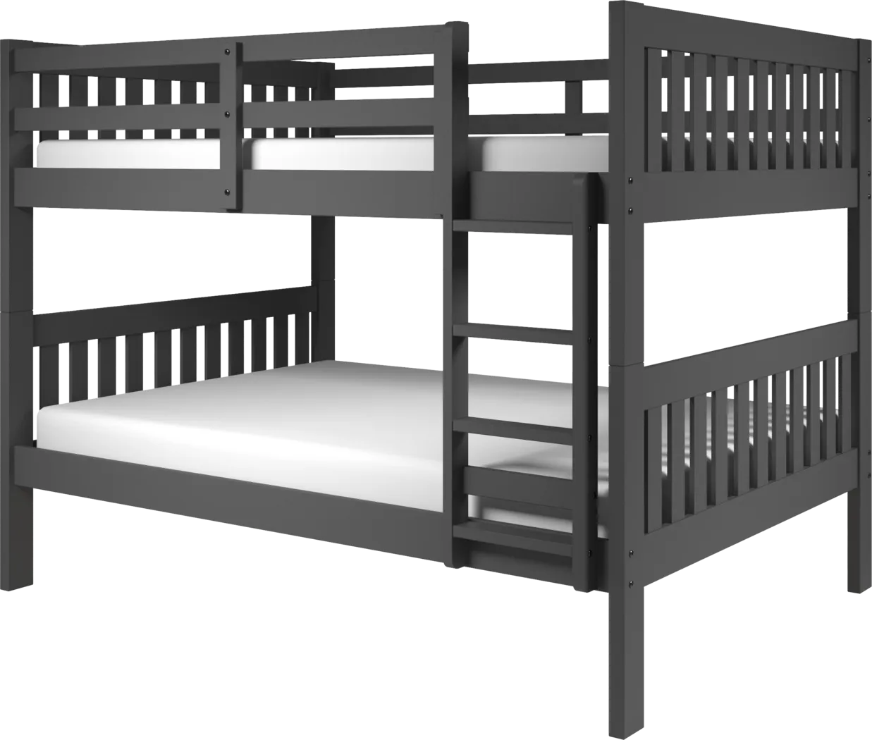 Kids Eleonara I Dark Gray Full/Full Bunk Bed - Thumbnail - Image 1