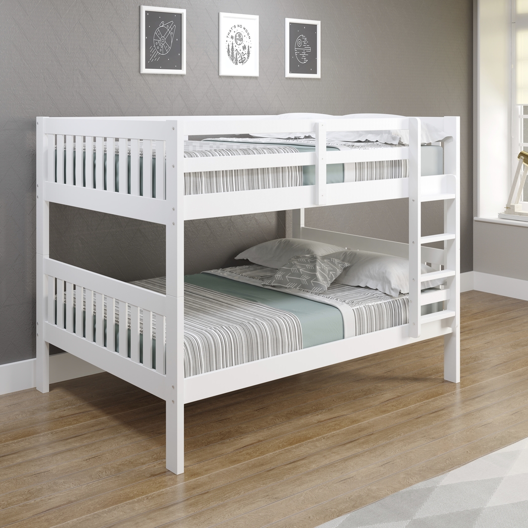 Kids Eleonara I White Full/Full Bunk Bed - Thumbnail - Image 2
