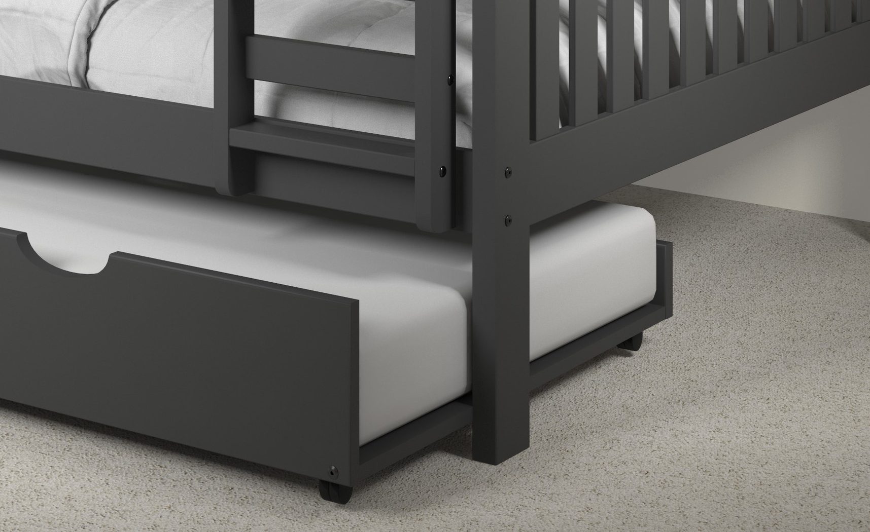 Kids Eleonara II Dark Gray Full/Full Bunk Bed with Trundle - Thumbnail - Image 3