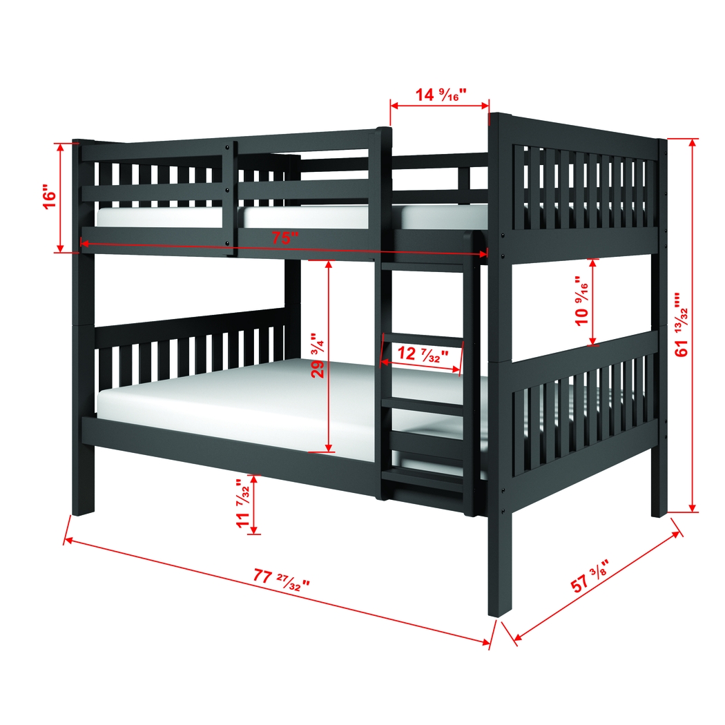 Kids Eleonara II Dark Gray Full/Full Bunk Bed with Trundle - Thumbnail - Image 6