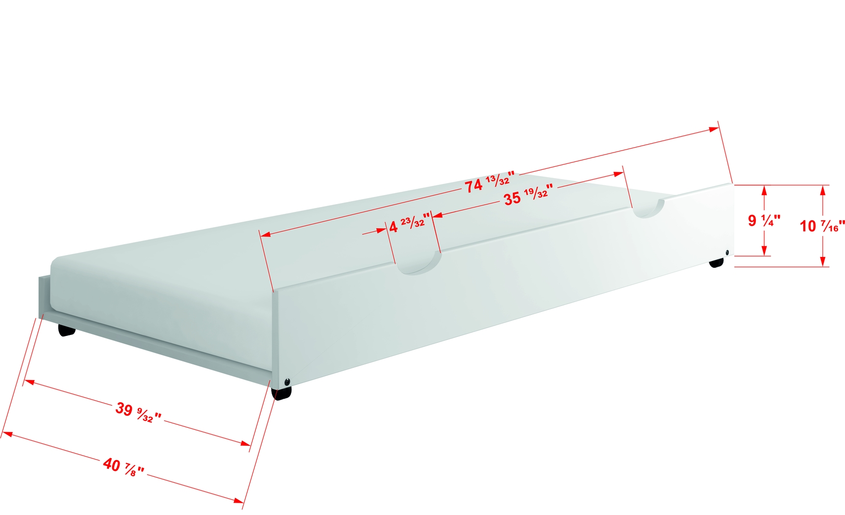 Kids Eleonara II White Full/Full Bunk Bed with Trundle - Thumbnail - Image 4
