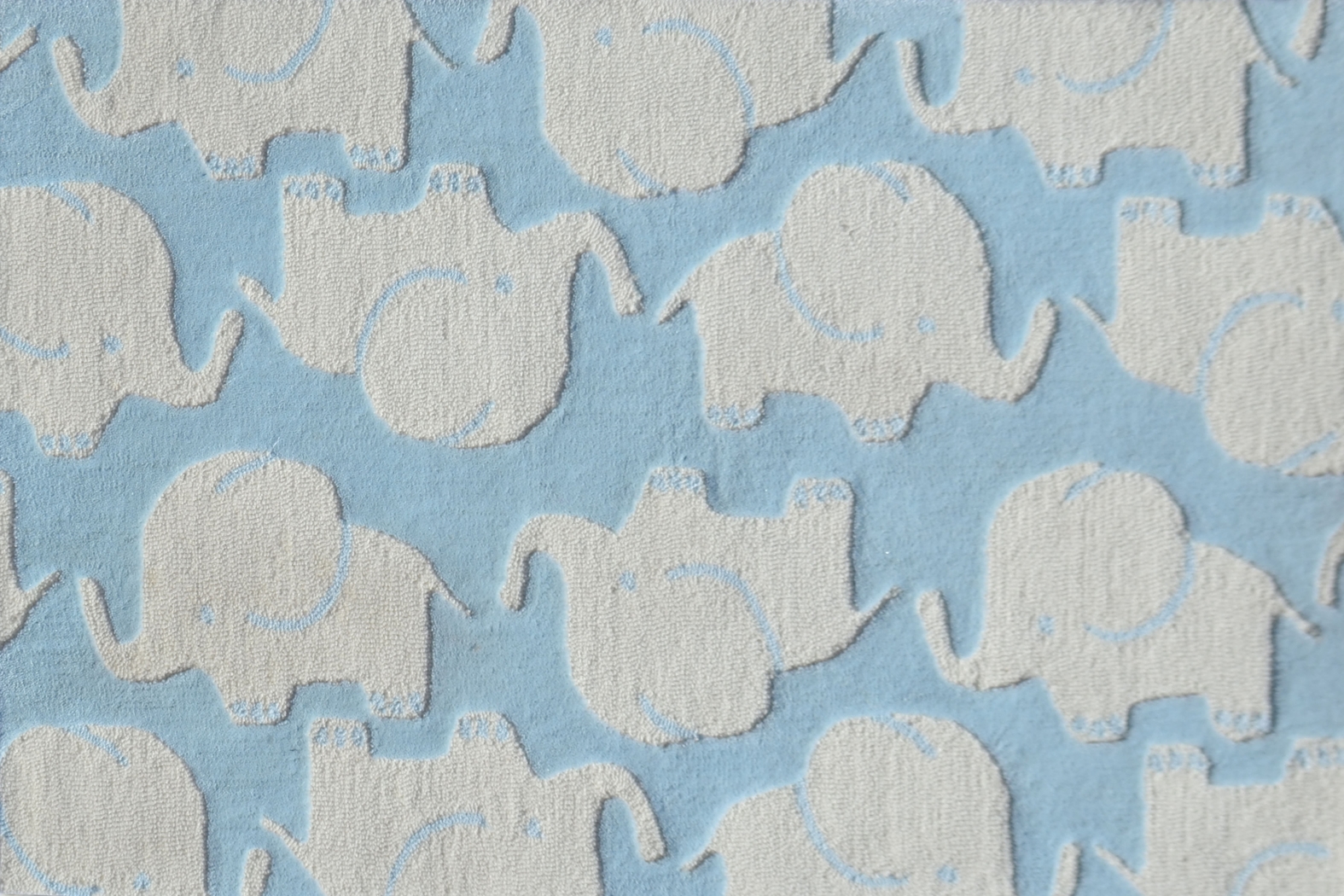 Kids Elephant Dance Blue 2'8 x 4'8 Rug - Thumbnail - Image 1