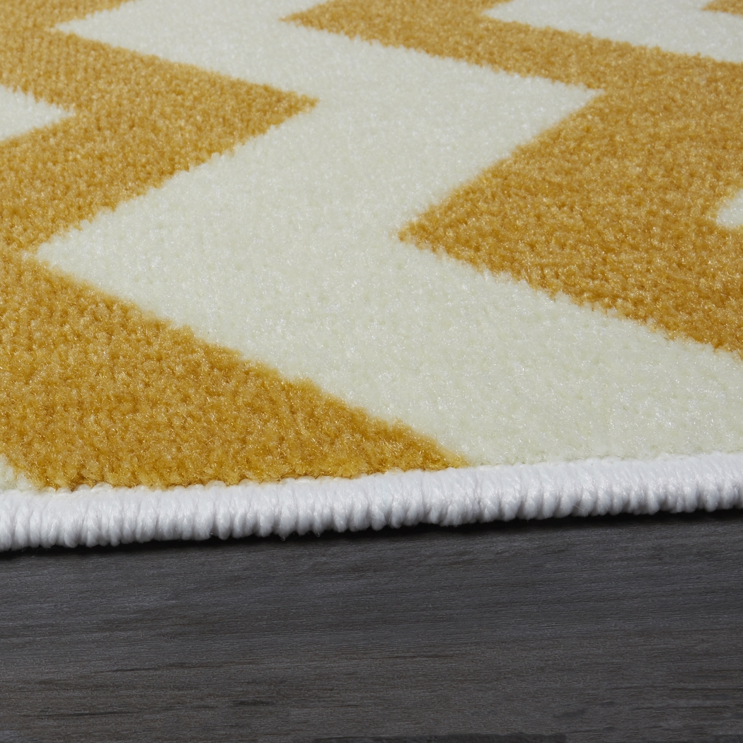 Kids Elephant Way Yellow 5' x 8' Rug - Thumbnail - Image 3