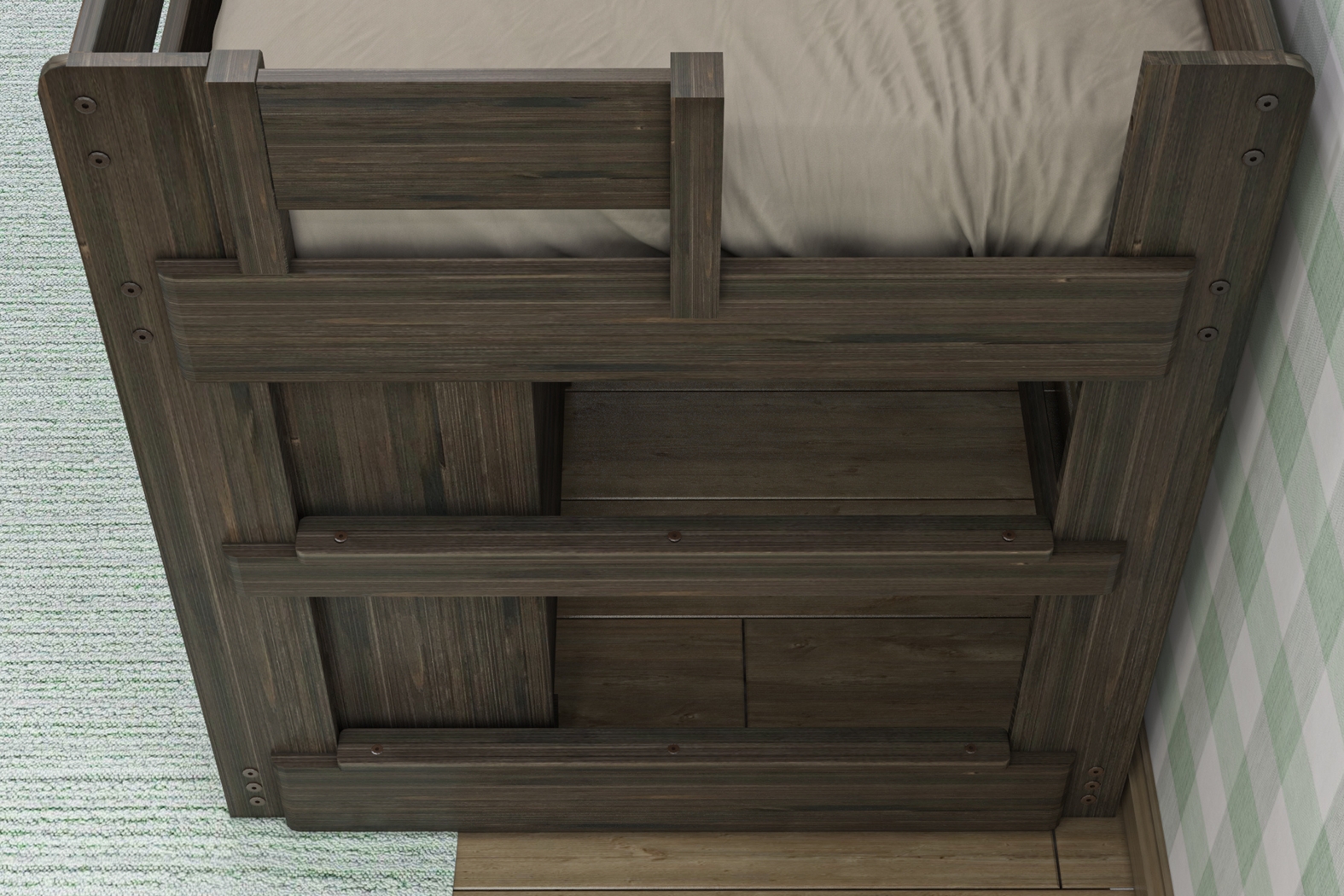 Kids Eliska II Brown Twin Loft Bed with Dresser & Bookcase - Thumbnail - Image 5