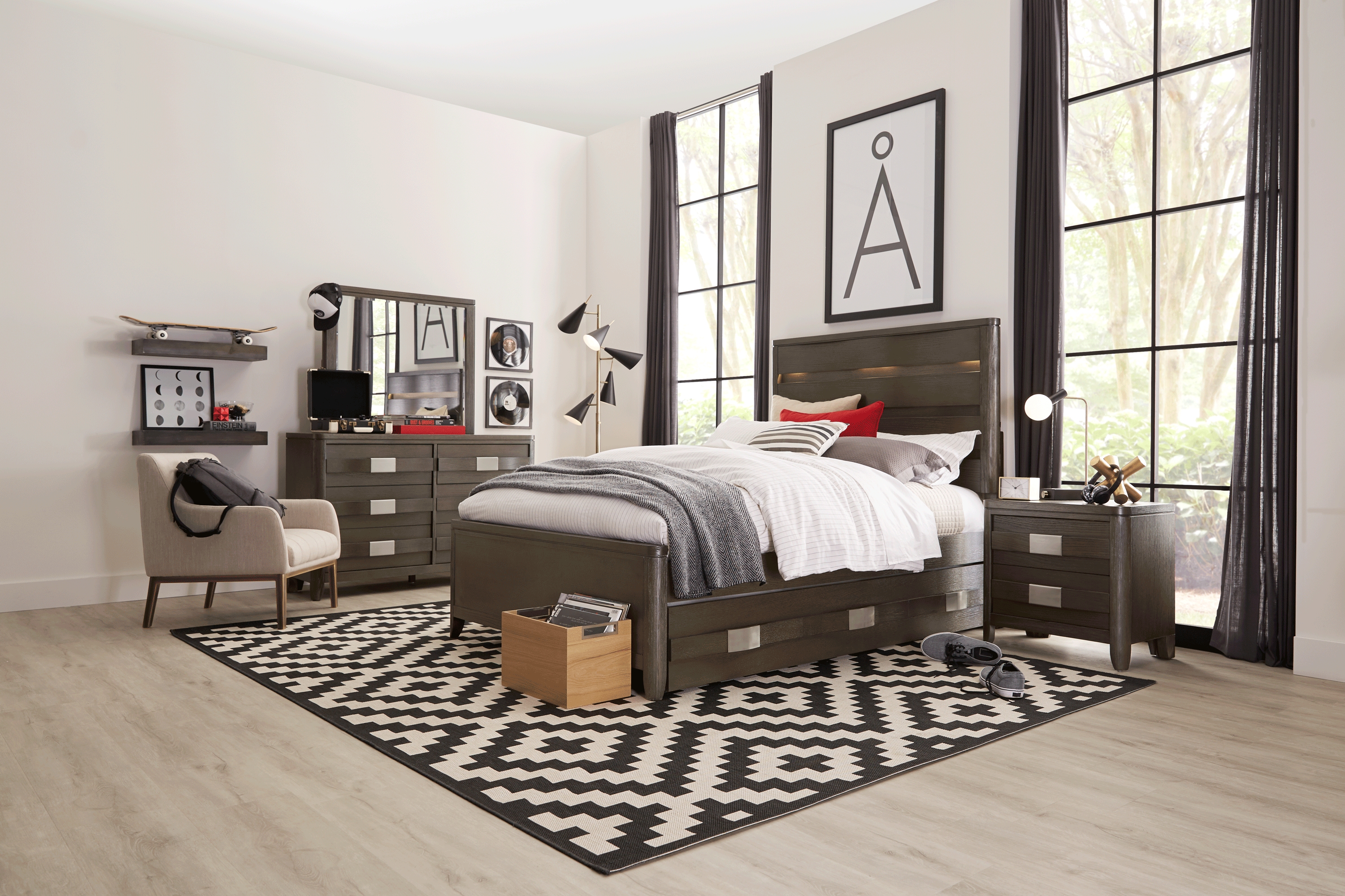 Kids Elliot Park Cinnamon 3 Pc Twin Panel Bed - Thumbnail - Image 2