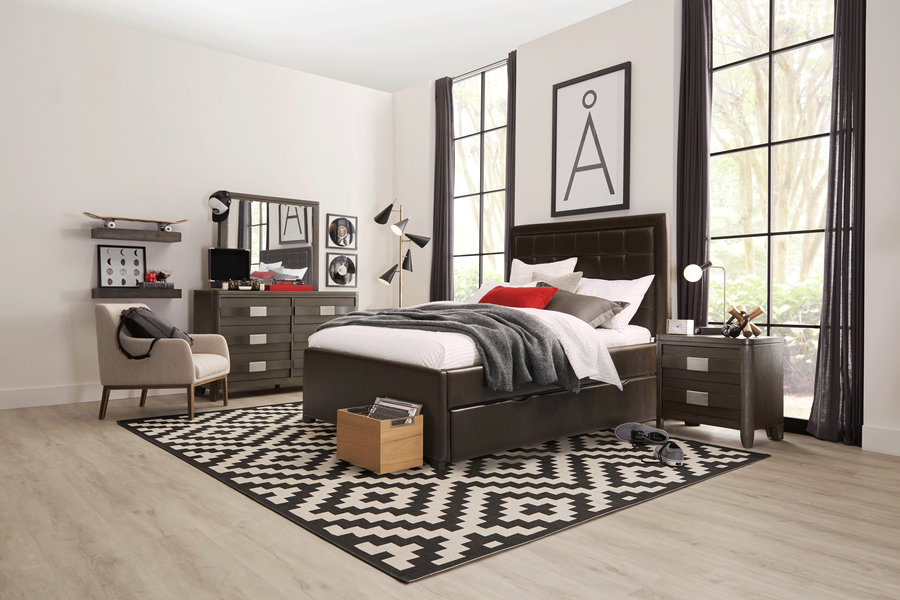 Kids Elliot Park Cinnamon 5 Pc Twin Upholstered Bedroom - Thumbnail - Image 1