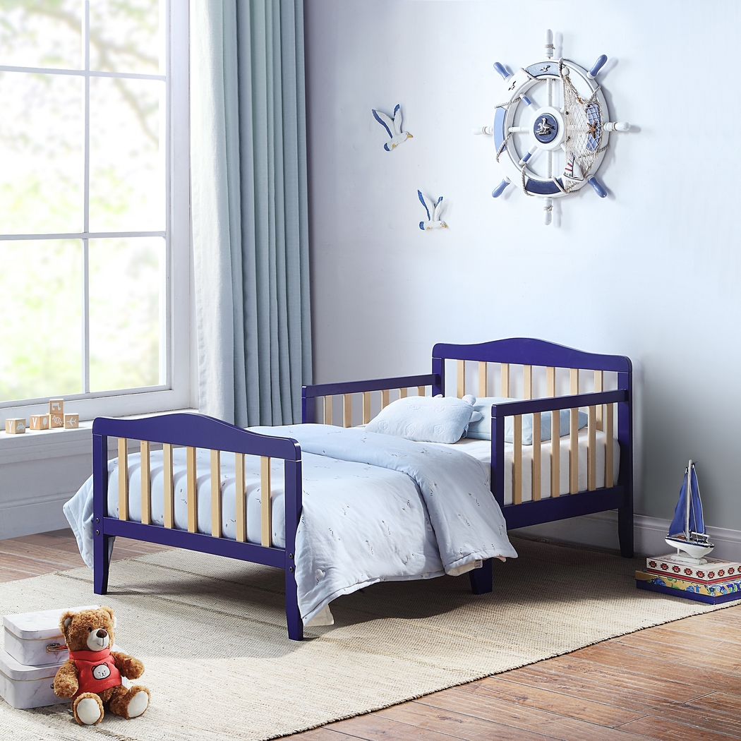 Kids Elvoro Blue/Natural Toddler Bed - Thumbnail - Image 2