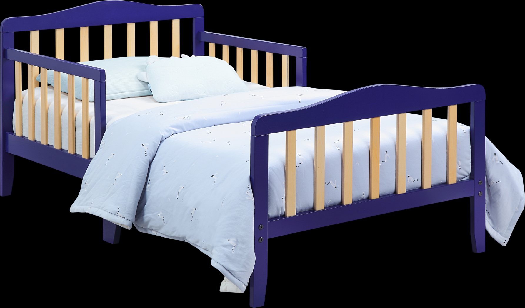 Kids Elvoro Blue/Natural Toddler Bed - Thumbnail - Image 1