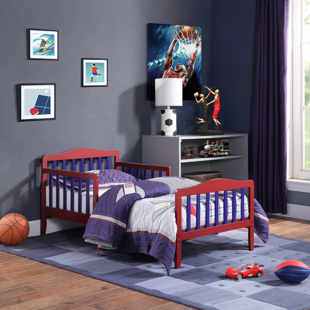 Kids Elvoro Red/Blue Toddler Bed - Thumbnail - Image 2