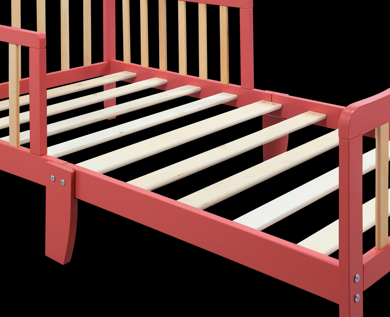 Kids Elvoro Red/Natural Toddler Bed - Thumbnail - Image 3