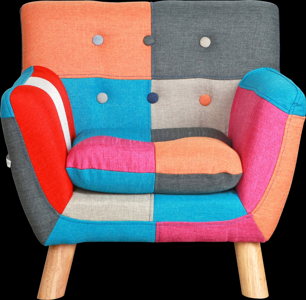 Kids Elvy Blue Accent Chair - Thumbnail - Image 2