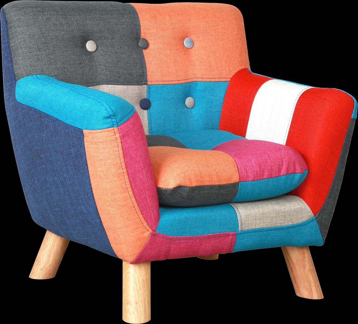 Kids Elvy Blue Accent Chair - Thumbnail - Image 1