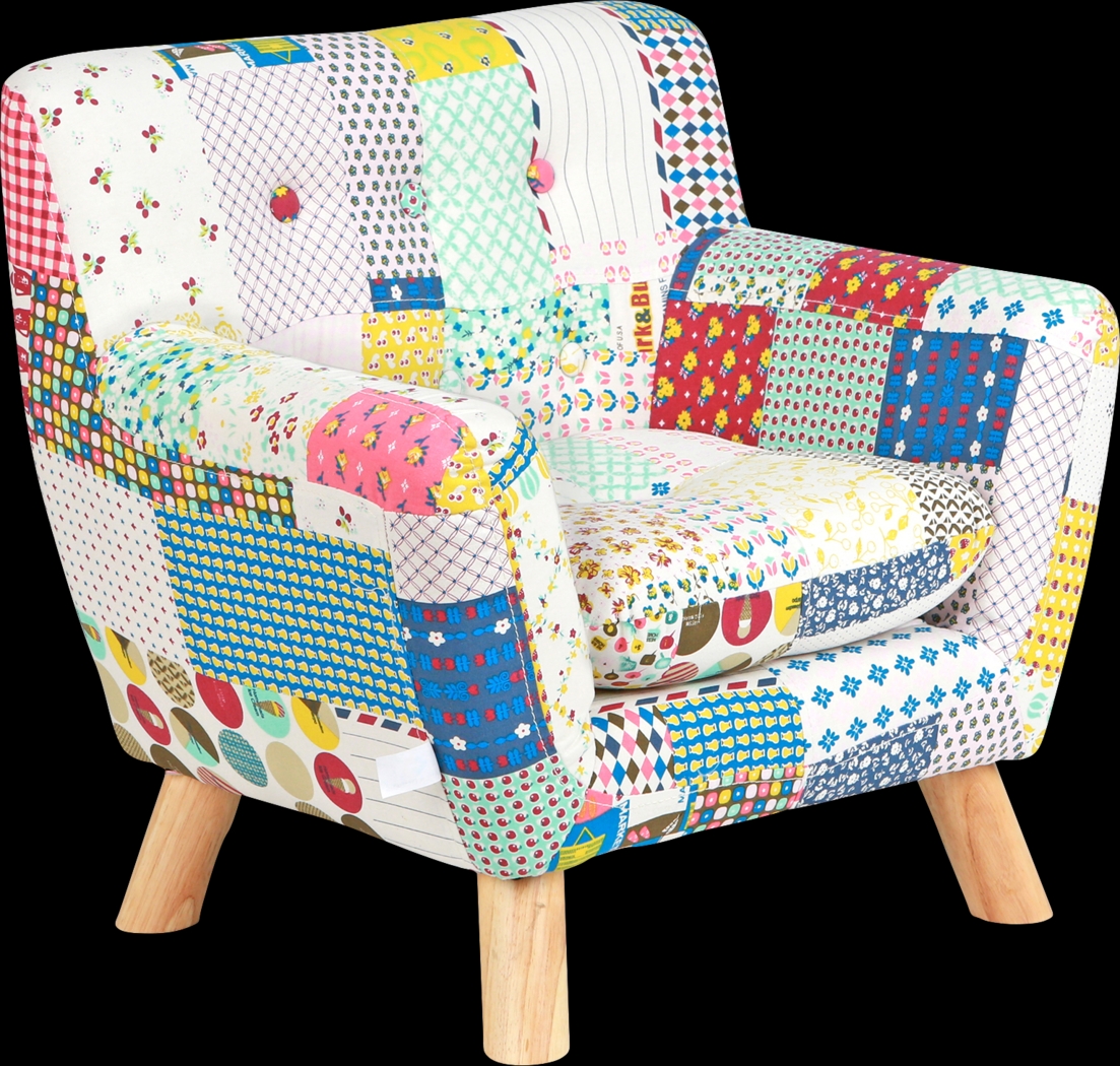 Kids Elvy White Accent Chair - Thumbnail - Image 1