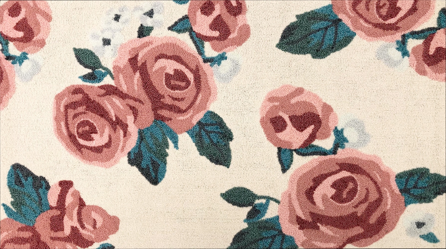 Kids Enchanted Roses Cream 2'8 x 4'8 Rug - Thumbnail - Image 1