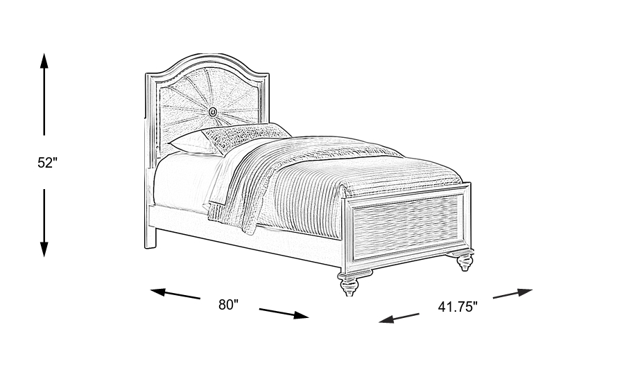 Dimension Image. Please refer to the Dimension Tab on this page for dimension details.