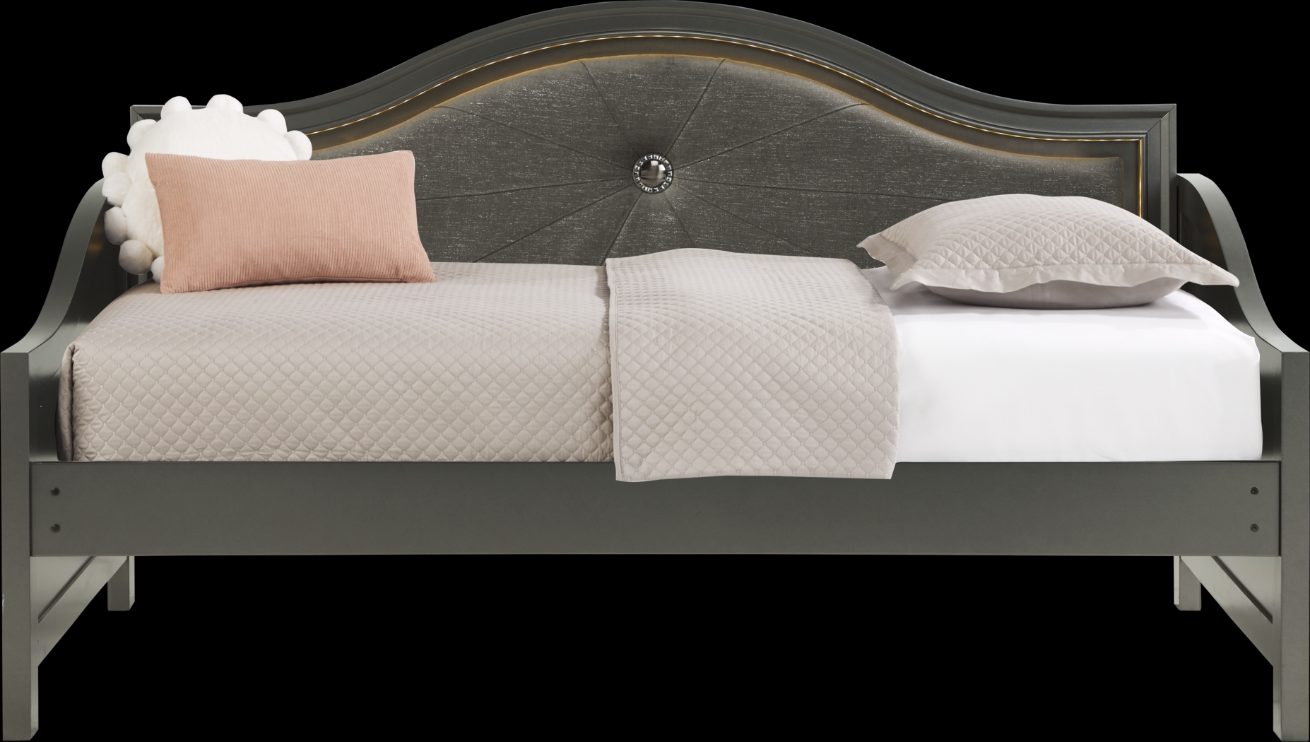 Kids Evangeline Charcoal 5 Pc Twin Daybed Bedroom - Thumbnail - Image 4