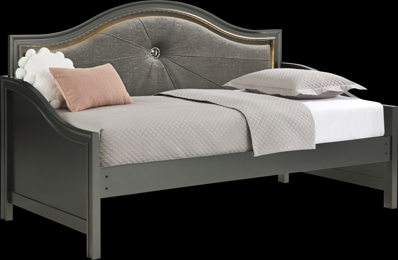 Kids Evangeline Charcoal 5 Pc Twin Daybed Bedroom - Thumbnail - Image 3