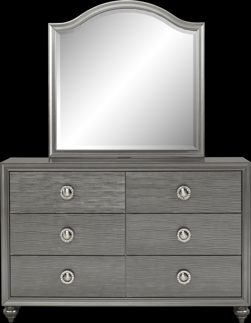 Kids Evangeline Charcoal Dresser & Mirror Set - Thumbnail - Image 1