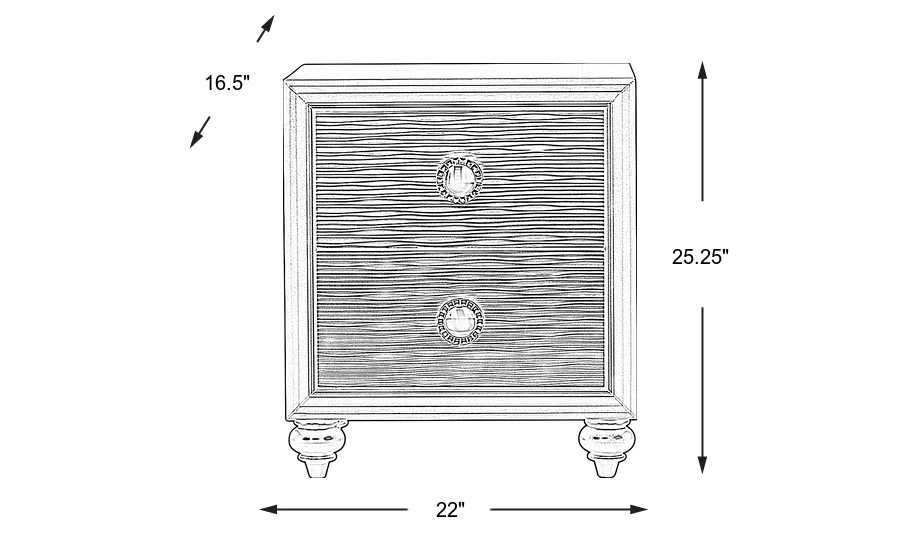 Dimension Image. Please refer to the Dimension Tab on this page for dimension details.
