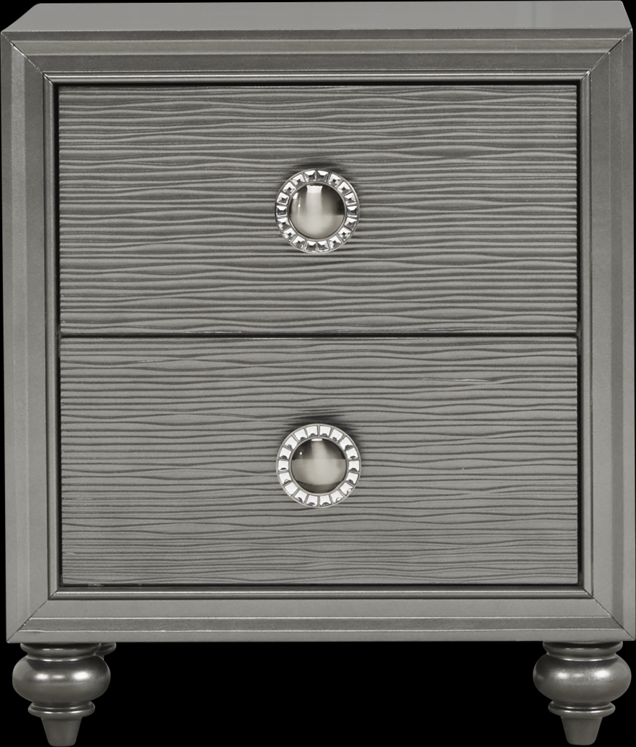 Kids Evangeline Charcoal 5 Pc Full Lighted Upholstered Bedroom - Thumbnail - Image 4