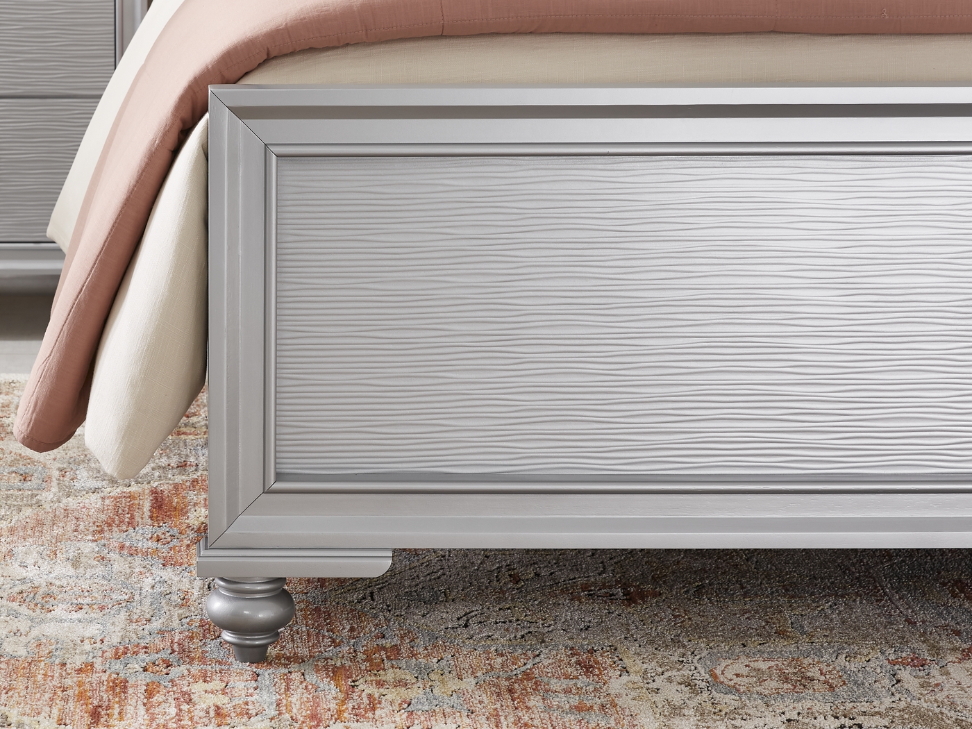 Kids Evangeline Silver 3 Pc Full Lighted Upholstered Bed - Thumbnail - Image 3