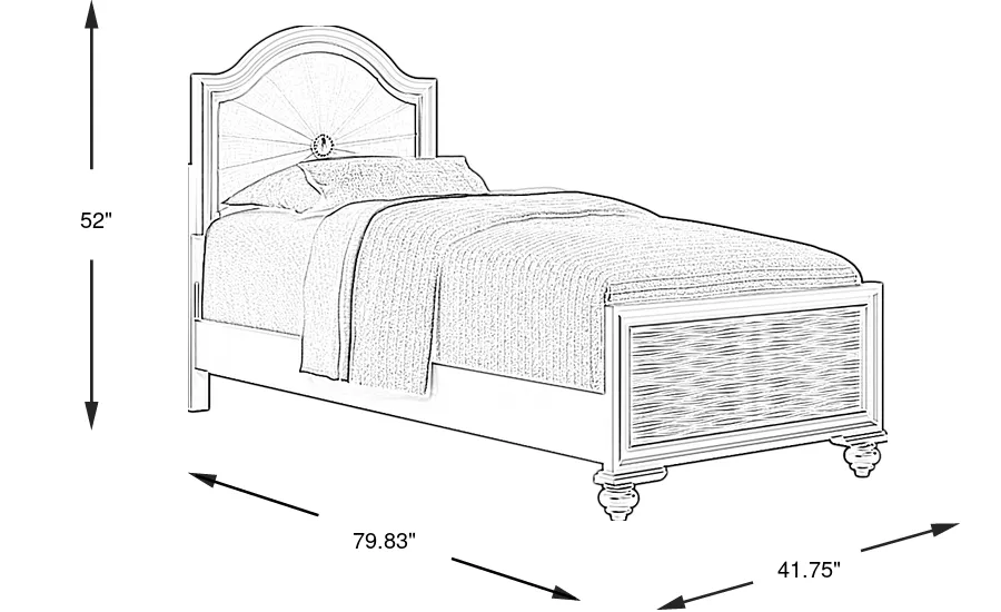 Dimension Image. Please refer to the Dimension Tab on this page for dimension details.
