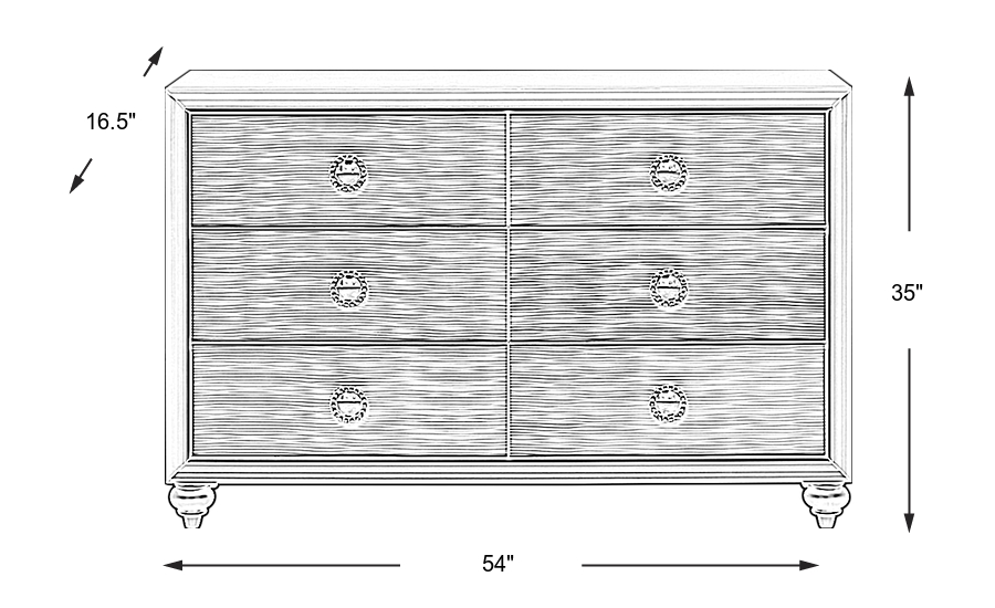 Dimension Image. Please refer to the Dimension Tab on this page for dimension details.