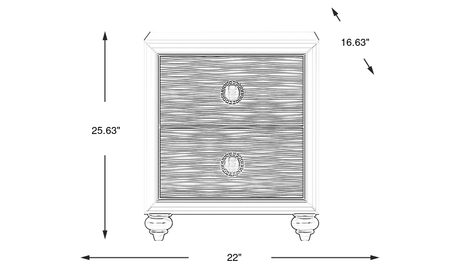 Dimension Image. Please refer to the Dimension Tab on this page for dimension details.