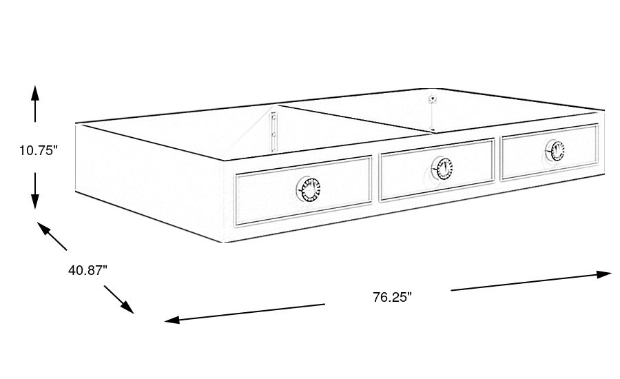 Dimension Image. Please refer to the Dimension Tab on this page for dimension details.